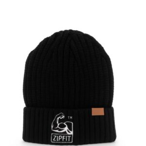 Zipfit black and white beanie