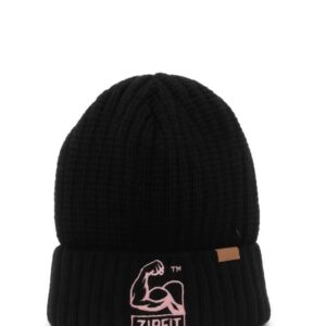 Zipfit pink embroided beanie